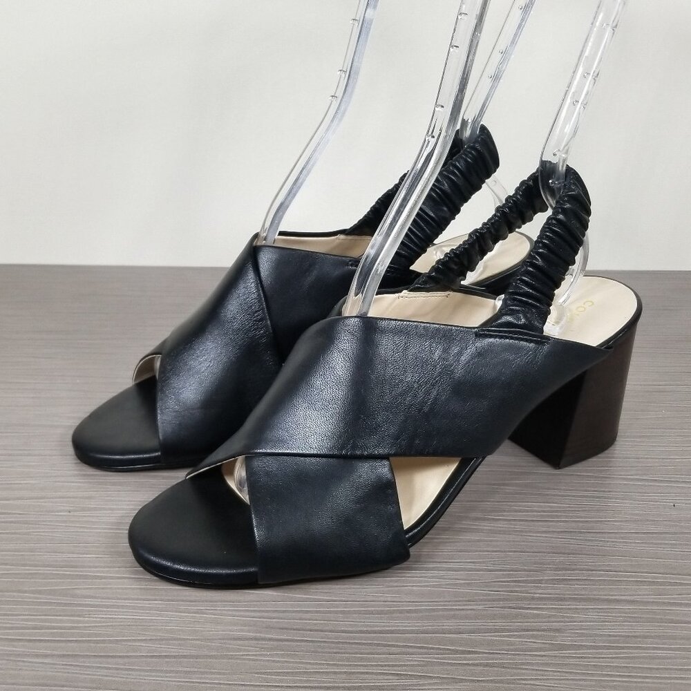 Cole Haan Anastasia City Sandal, Black Leather, Womens Size 9.5 B